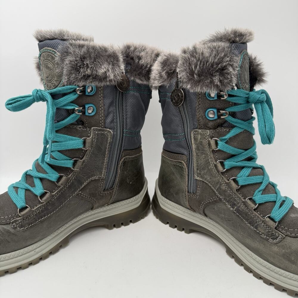 Womens Santana Canada MIO Gray Weatherproof Winter Snow Boots Size 40, 7 US EUC - Picture 6 of 9